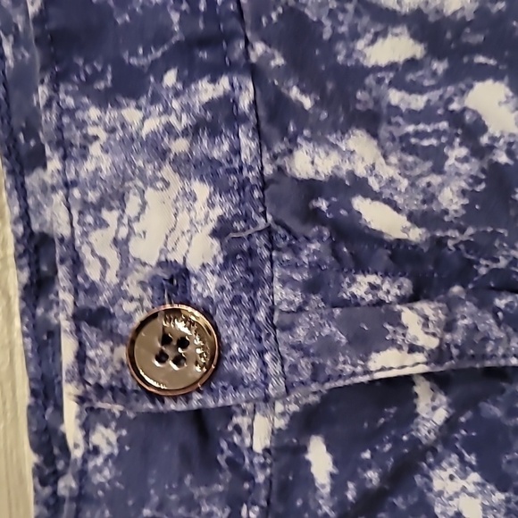 Calvin KLEIN BLUE AND WHITE SHORTS SIZE 2 - Picture 3 of 6